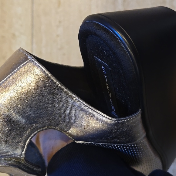 STEVEN by Steve Madden Babelle Metallic Silver Peep Toe Ankle Strap Wedges - Picture 7 of 10